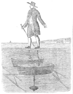 Sabots elastiques, an apparatus for walking on water, 1860. Creator: Unknown.