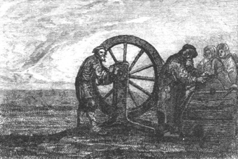 'Russian Knife-Grinder in Esthonia; The Baltic Provinces of Russia',1875. Creator: Unknown.