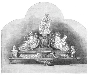 Silver inkstand recently presented to Mr. Costa, 1860. Creator: Unknown.
