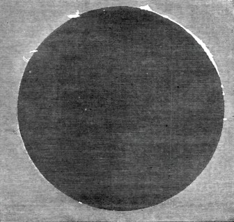 The Eclipse of the Sun - facsimile of [one of] the two photographs obtained during the totality,1860 Creator: Unknown.