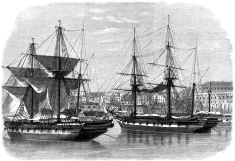 The Arsenal at Naples - from a drawing by S. Read, 1860. Creator: Unknown.
