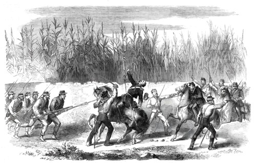 The Revolution in Sicily - Garibaldi cutting down the captain of the Neapolitan cavalry... 1860. Creator: Unknown.