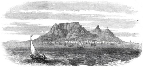 Table Bay and Table Mountain, Cape of Good Hope, 1860. Creator: Unknown.