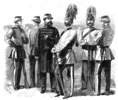 The Volunteer Guards (32nd Middlesex), generally known as the Six-Foot Corps., 1860. Creator: Unknown.