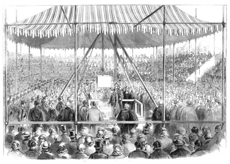 His Royal Highness the Prince of Wales laying the first stone of the Lambeth School of Art, 1860. Creator: Unknown.