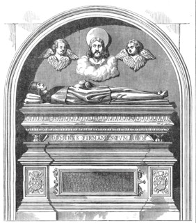 Monument to Dr. John Yonge, by Torrigiani, in the Rolls Chapel, 1860. Creator: Unknown.