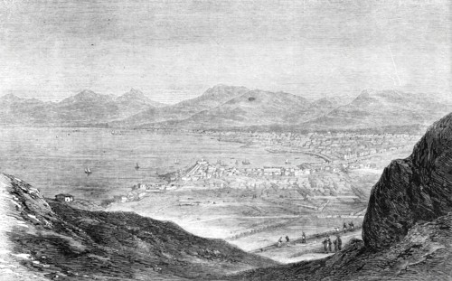 Palermo, from Mount Pellegrino - from a drawing by the Rev. S.C. Malan, 1860. Creator: Unknown.