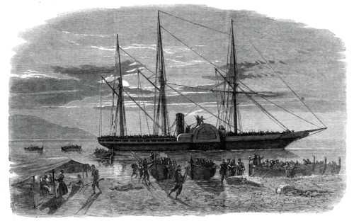 The Revolution in Sicily - departure of Missori's expedition on the night of Aug. 8..., 1860. Creator: Richard Principal Leitch.