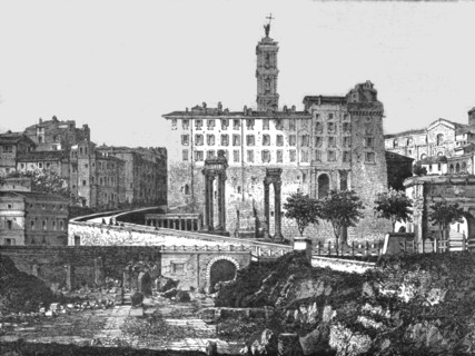 'View from the Forum; A First Visit to Rome', 1875. Creator: Unknown.
