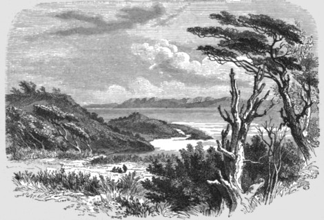 'View near Port Famine; Old South American Geographies', 1875. Creator: Unknown.