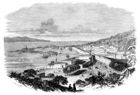 View of Messina - from a drawing by Mr. Wreford, 1860. Creator: Unknown.
