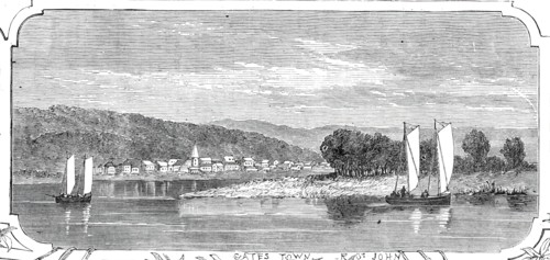 Gates Town, River St. John, 1860. Creator: Smyth.