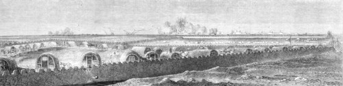 The attack on the Peiho Forts on the 21st of August, 1860..., 1860. Creator: Unknown.