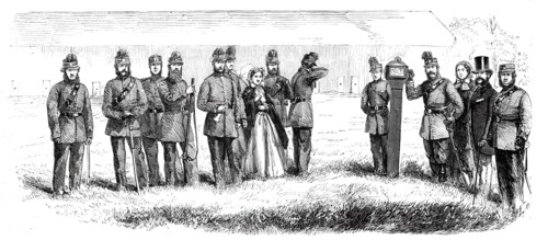 The Electric Target invented by Lieut. Chevalier, 1860. Creator: Unknown.