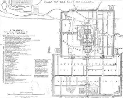 Plan of the city of Peking, 1860. Creator: John Dower.