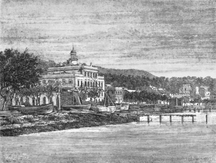 'The "Maltese Cross" Hotel, Spezia; The Gulf of Spezia', 1875. Creator: Unknown.