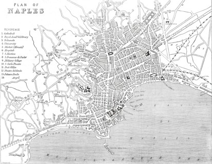 Plan of Naples, 1860. Creator: John Dower.