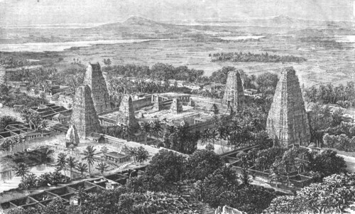 'Birds-Eye view of the Pagoda of Eagles Nest, near Chingleput; Notes on the Ancient Temples..., 1875 Creator: Unknown.