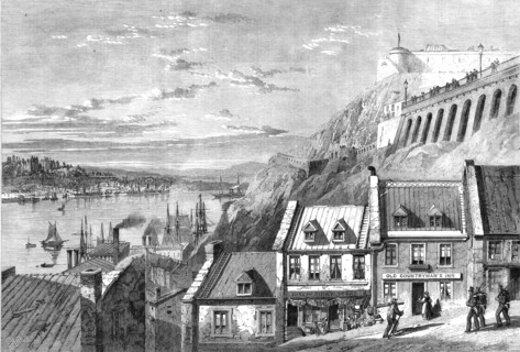 The Visit of the Prince of Wales to Canada - the Citadel of Quebec, from Prescott Gate...., 1860. Creator: Richard Principal Leitch.