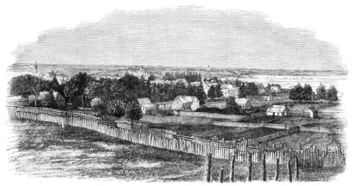 The town of Bathurst, New Brunswick - from a photograph by E. J. Russell, of Bathurst, 1860. Creator: Unknown.