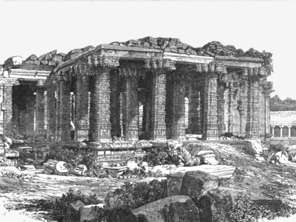 'Mandapam of the Pagoda of Chellumbrum; Notes on the Ancient Temples of India', 1875. Creator: Unknown.