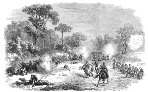 The Revolution in Naples - before Capua, Sept. 19 - severe fire on the national troops..., 1860. Creator: Unknown.