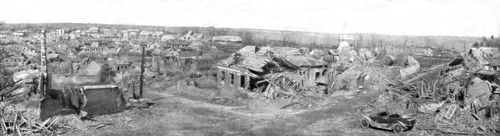 ''Le Champ de Bataille de Combles; Vue generale de Combies la prise de la ville, le 26 septembre 191 Creator: Unknown.