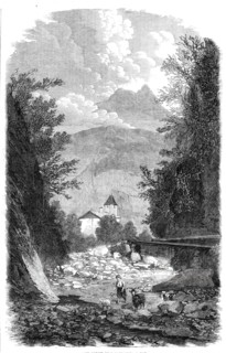 The Gorge of Sallenches, Savoy, 1860. Creator: Jean Adolphe Beauce.