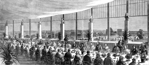 Banquet given at the Crystal Palace by Sir Joseph and Lady Paxton, 1860. Creator: Smyth.