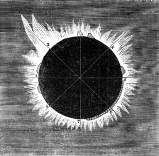 The Eclipse of the Sun on July 18 in Spain - the eclipse as seen by Mr. Thompson in..., 1860. Creator: Unknown.