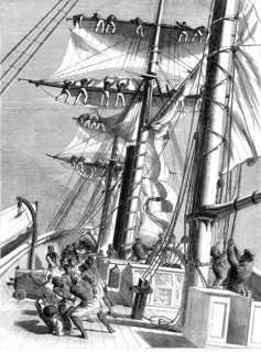 The Livingstone Expedition in Africa - H.M.S. "Lynx"..., 1860. Creator: Unknown.