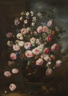 Roses in an Urn, late 17th century. Creator: Karel van Vogelaer.