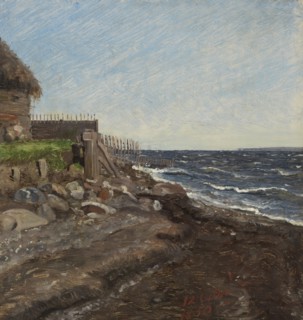 The Coast at Hellebæk. Study, 1850. Creator: Jorgen Pedersen Roed.