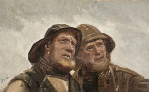 Two Fishermen. Study, late 19th-early 20th century. Creator: Michael Peter Ancher.