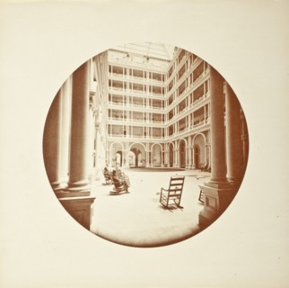 Interior Court, Palace Hotel, San Francisco, Printed 1878-1883. Creator: Carleton Emmons Watkins.