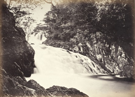 Bettws-Y-Coed, The Swallow Falls From Below (696), Printed 1860 circa. Creator: Francis Bedford.