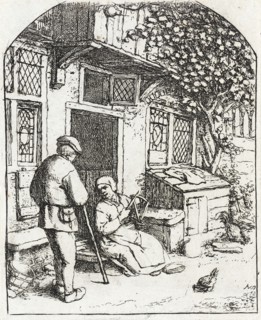 The Woman Winding Upon a Reel, c1684. Creator: Adriaen van Ostade.