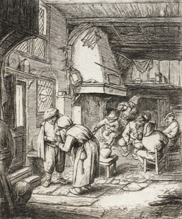 The Peasant Settling His Debt, c1646. Creator: Adriaen van Ostade.