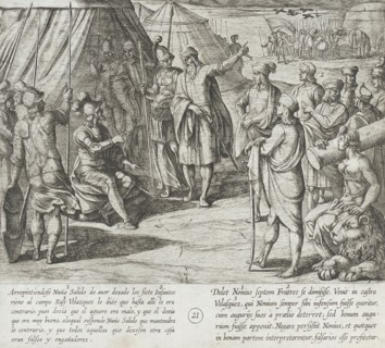 Nuño Salido Insists that the Omens are Evil While Ruy Velazquez Insists that They are Good, 1612. Creator: Antonio Tempesta.