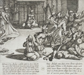 In Revenge, Gonzalo Gustos Slays Nine Moors, 1612. Creator: Antonio Tempesta.