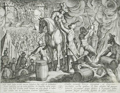Attack on a Roman Fortress at Night, Publshed 1612. Creator: Antonio Tempesta.