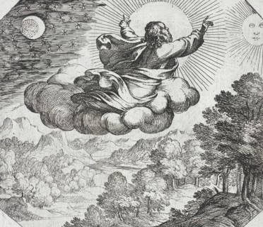 God Creating the Sun, the Moon, and the Stars, c1600. Creator: Antonio Tempesta.
