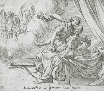 Apollo and Leucothoe, published 1606. Creators: Antonio Tempesta, Wilhelm Janson.