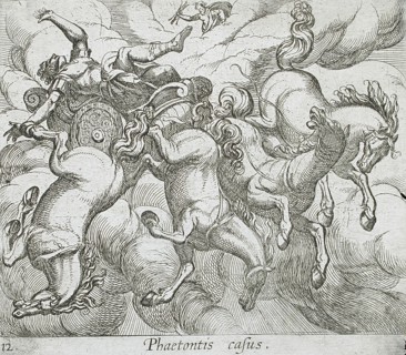 The Death of Phaeton, published 1606. Creators: Antonio Tempesta, Wilhelm Janson.