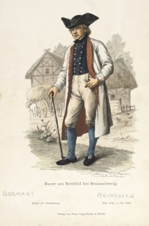 Costume Plate (Bauer aus Bortfeld bei Braunschweig), 19th century. Creator: Berhard Plockhorst.