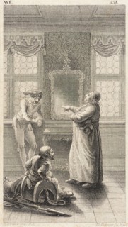 Plate XVII from Life and Adventures of the Knight Don Quixote de la Mancha, 1780. Creator: Daniel Berger.