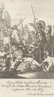 Plate 1 for Ariosto's 'Orlando Furioso', 1772. Creator: Daniel Berger.