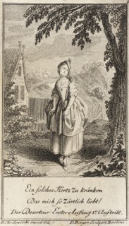 Plate 1 from The Deserter by Sedaine, 1775. Creator: Daniel Berger.