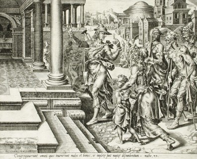 The Servant Inviting the Sick and the Poor to the Banquet, 1559. Creator: Dirck Volkertsen Coornhert.