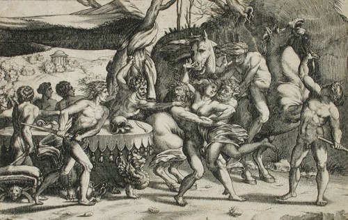 The Rape of Hippodamia (image 2 of 2), 1542. Creator: Enea Vico.